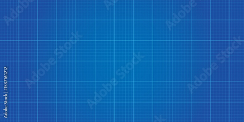 Blueprint background vector illustration. Blank grid paper sheet for technology and architecture projects.