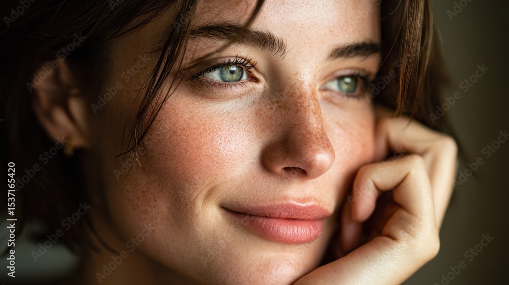 Peaceful woman receiving facial spa treatment, glowing skin in soft light, symbol of wellness and care Peaceful woman receiving facial spa treatment, glowing skin in soft light, symbol of wellness and care