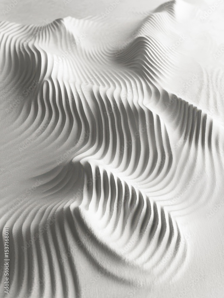 Obraz premium Subtle Canvas, An intricate texture presenting an array of parallel ridges, creating a minimalist yet captivating visual narrative of depth and form