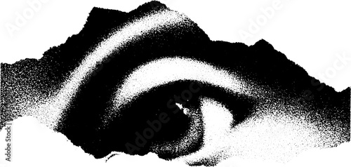 Baroque swirl design with high contrast black and white tattoo art concept