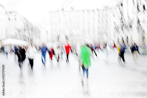 Füßgänger am Marienplatz in München