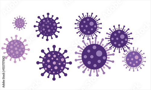 Bacteria and virus icons
