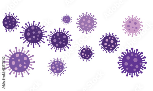Bacteria and virus icons