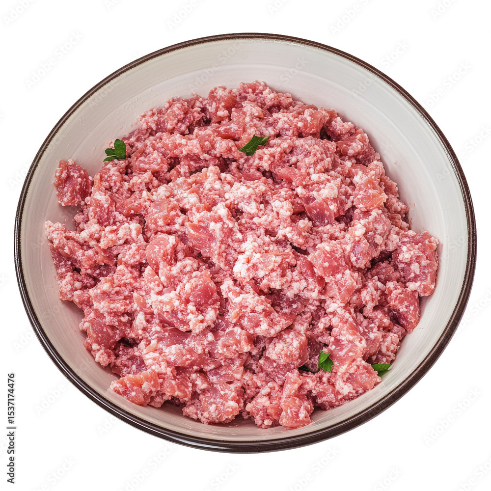 Ground Beef in a Bowl for Culinary Preparation Ground Beef in a Bowl for Culinary Preparation