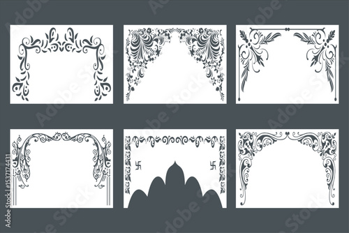 Mandir Arch design vector