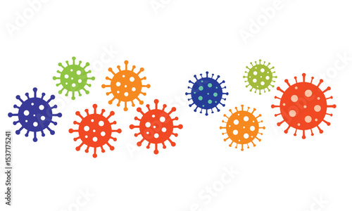 Bacteria and virus icons