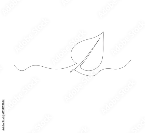 continuous line art sprouting shoots,white background,Plant leaf seed growing soil seedling agriculture concept design,vector illustrator