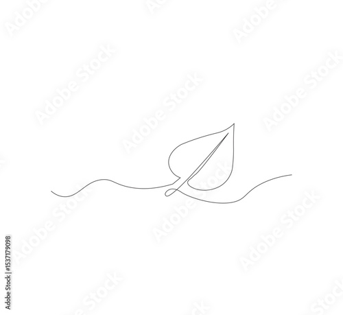 continuous line art sprouting shoots,white background,Plant leaf seed growing soil seedling agriculture concept design,vector illustrator