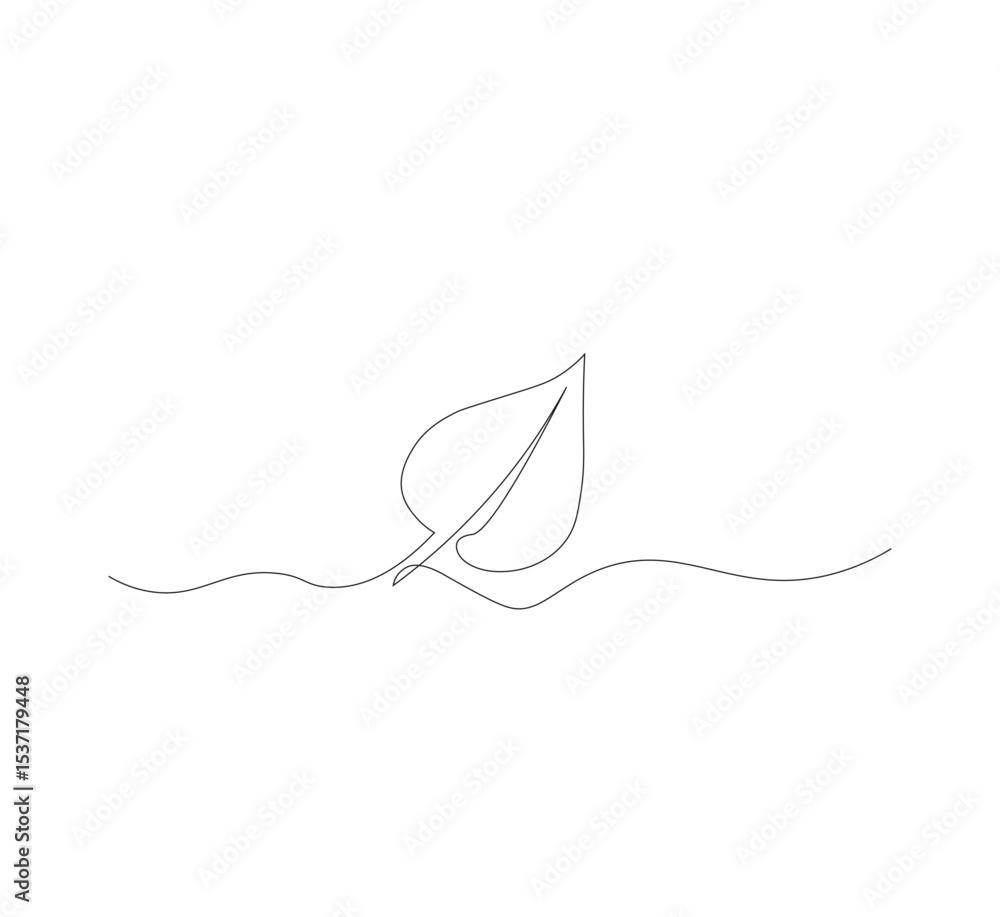 Fototapeta premium continuous line art sprouting shoots,white background,Plant leaf seed growing soil seedling agriculture concept design,vector illustrator