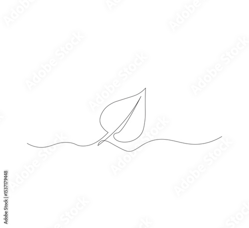 continuous line art sprouting shoots,white background,Plant leaf seed growing soil seedling agriculture concept design,vector illustrator