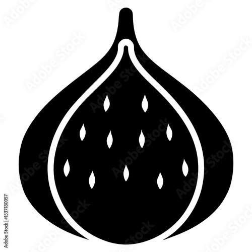 Fig fruit silhouette icon