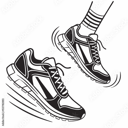 Vector illustration of ice hockey skates for sports and training use