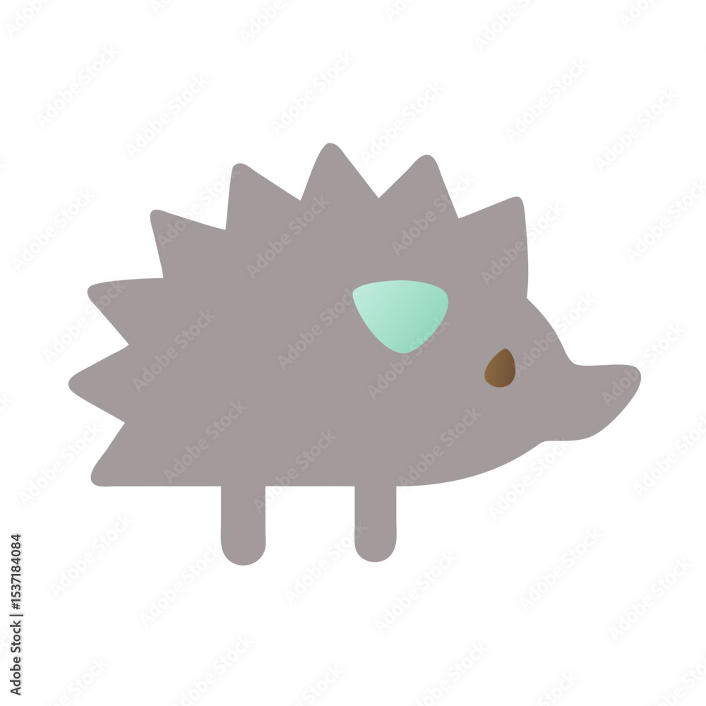 Cute cartoon hedgehog character in simplistic design Cute cartoon hedgehog character in simplistic design