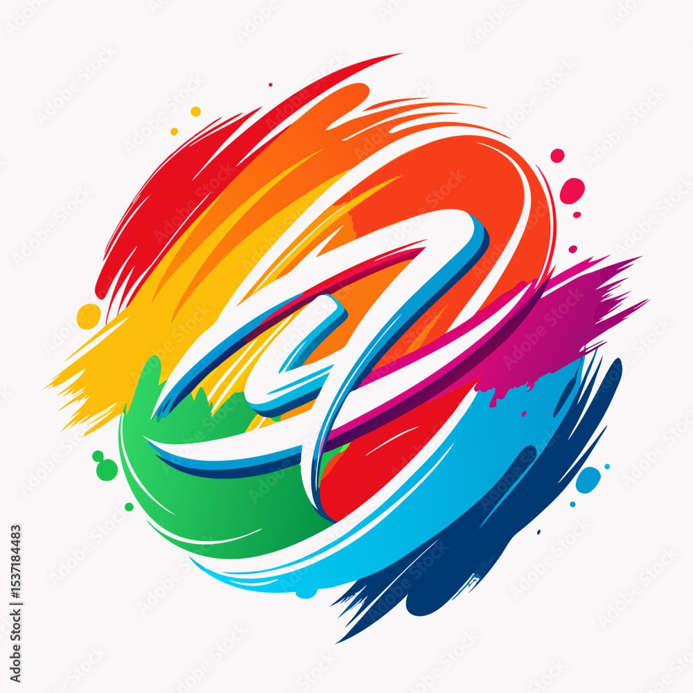 Obraz premium abstract colorful wave