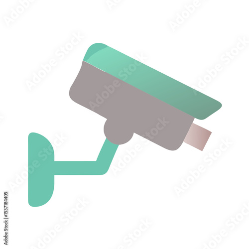 Security camera icon in modern design with minimal colors  