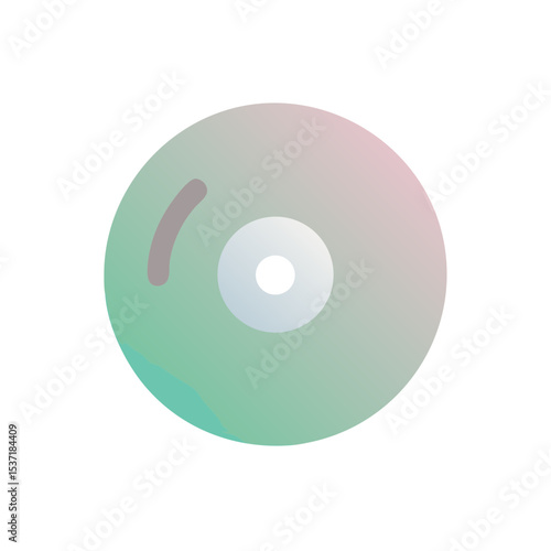 Abstract representation of a compact disc in soft pastel colors  