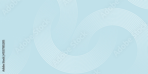 Modern abstract background. Glossy white gradient circle lines. Minimal geometric pattern. Simple graphic elements. Futuristic concept. Suitable for cover, poster, banner