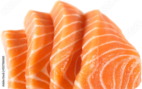 Fresh Salmon Sashimi Closeup Delicious Raw Fish Appetizer Sushi Restaurant Food