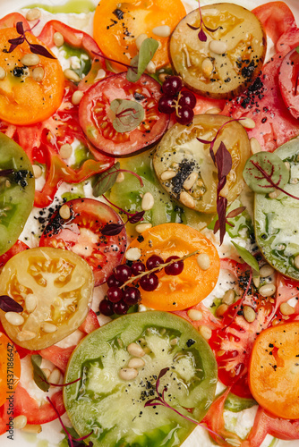 fresh ripe multi-colored tomatoes top quality