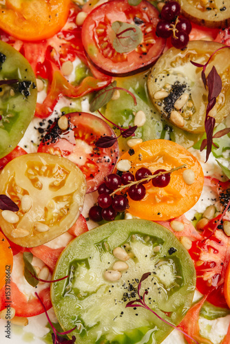 fresh ripe multi-colored tomatoes top quality