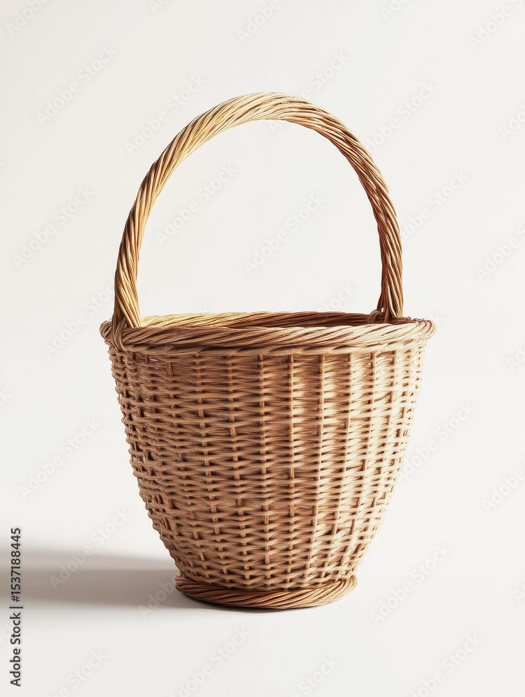 Obraz premium empty wicker basket