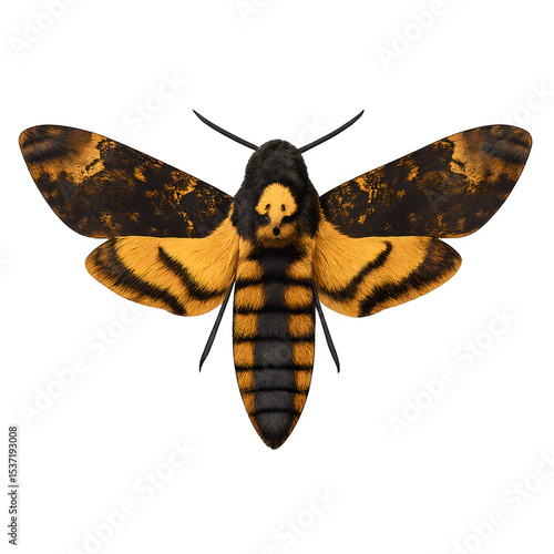 Striking Death's Head Hawkmoth