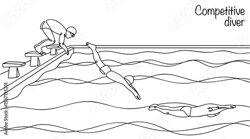 Competitive diver