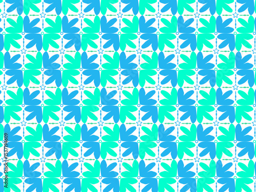 abstract design of blue and light green arrowhead repeat background pattern design