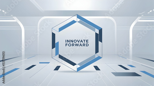 Innovate forward abstract technology background for digital transformation and future innovation