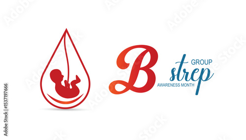 July is International Group B Strep Awareness Month. Vector template Design for banner, greeting card, poster, prints, social media post ,flyer , T shirt with background.
