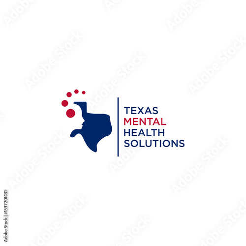 Texas Mental Health Solutions Logo with State Outline and Profile