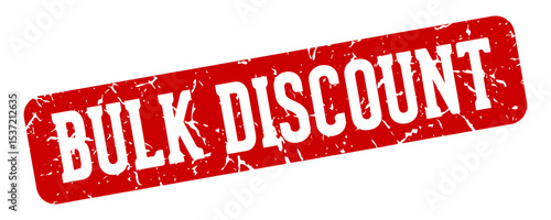 bulk discount rectangular sign. bulk discount stamp