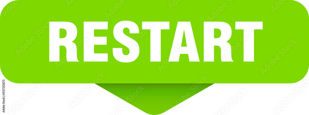 Fototapeta premium restart sticker. restart sign on transparent background