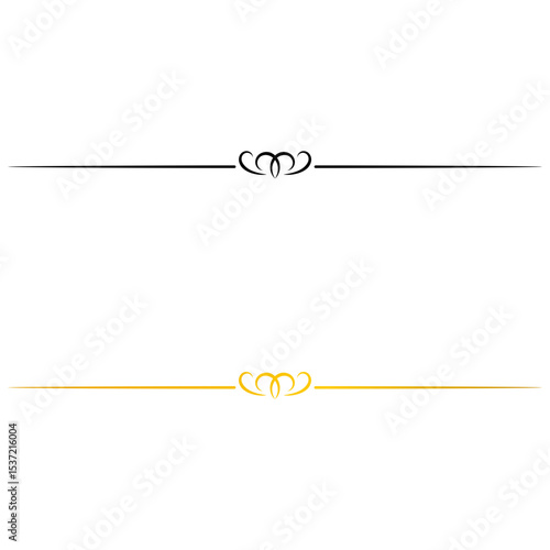 Black and gold minimalist swirl dividers