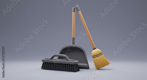 Cleaning Tools Set Illustration