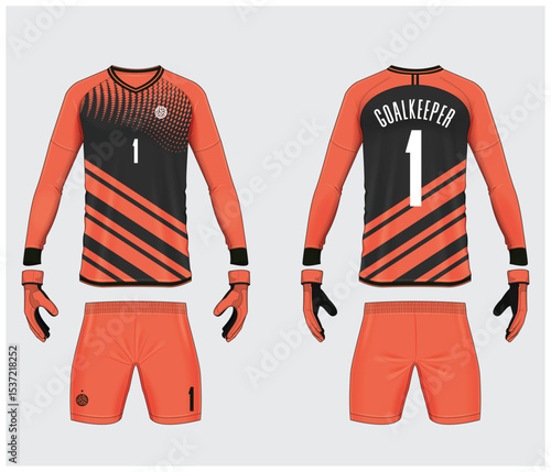 Soccer goalkeeper uniform design template