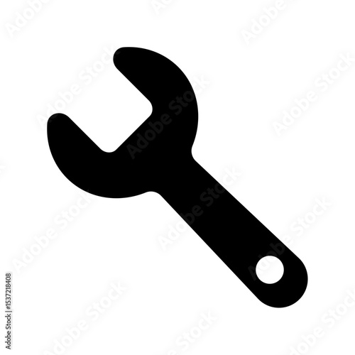 シンプルなスパナのアイコン（修理・メンテナンス・設定）