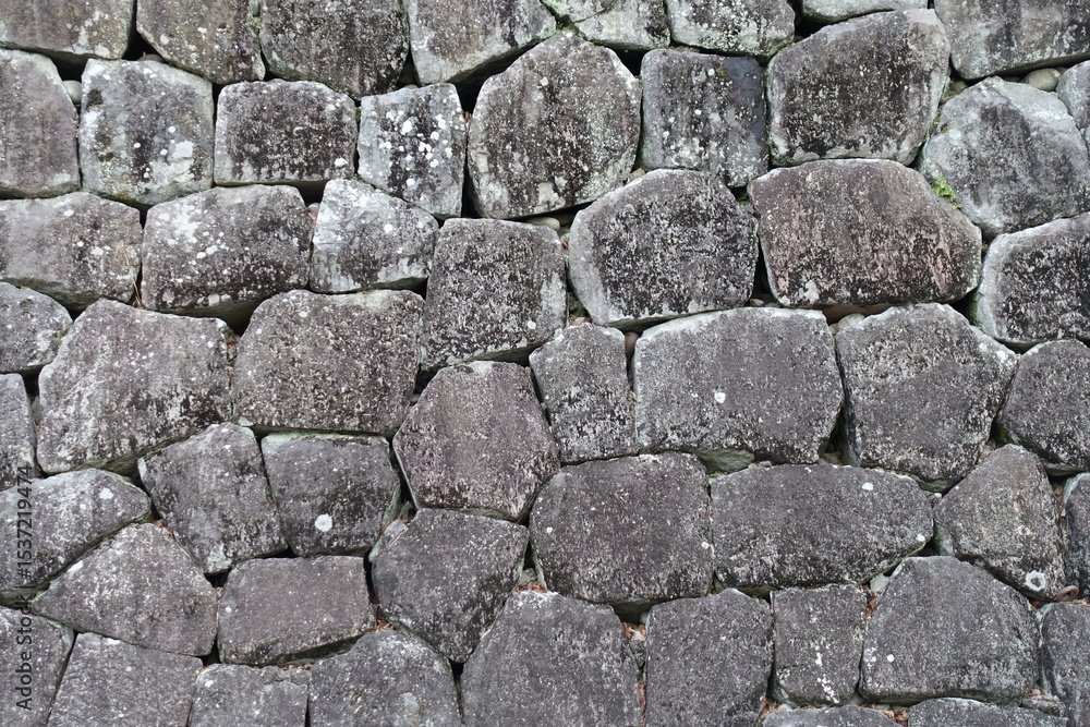 Obraz premium 日本の城壁、石垣