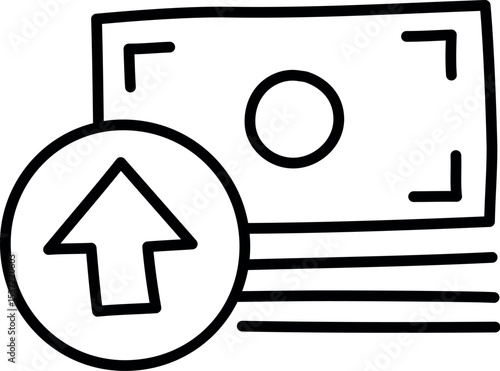 Illustration of money increase icon vector illustration for financial growth and investment concept design idea symbol vector