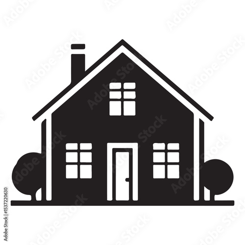 Simple House Vector Graphic Illustration for Real Estate Designs