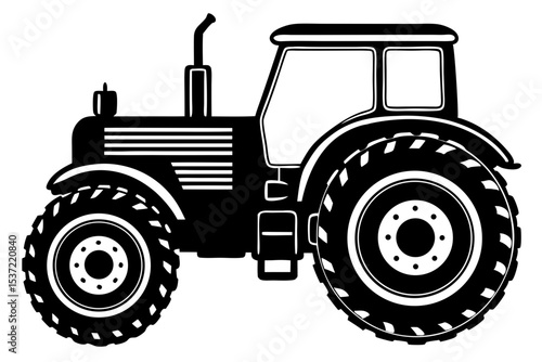 Tractor isolated on white background