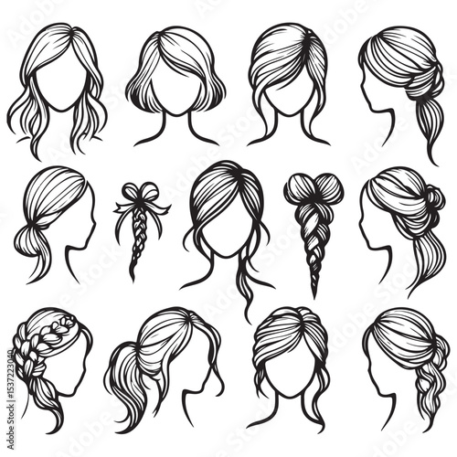 Elegant Hairstyle Ideas Illustrations for Your Next Special Event Style
