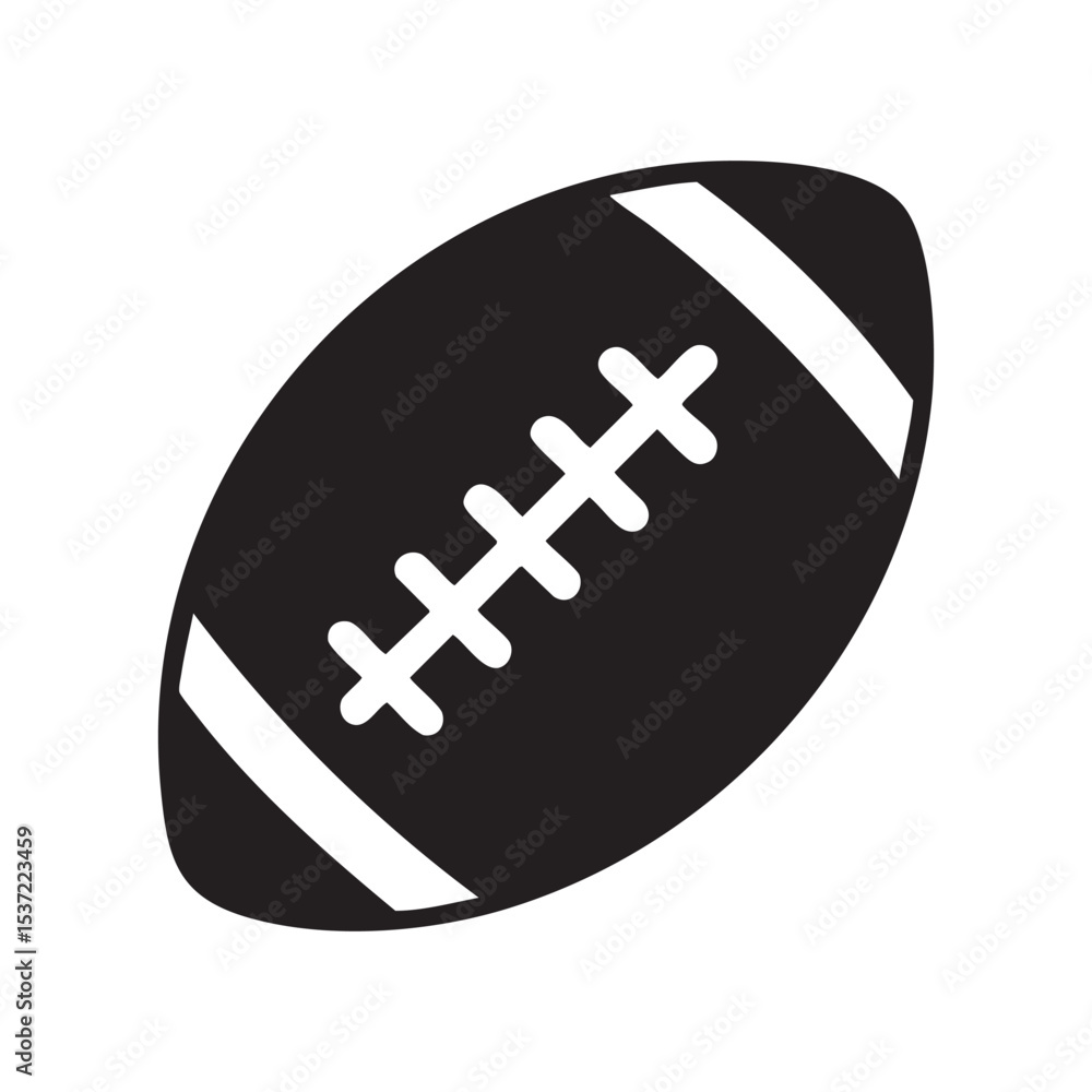 American Football Ball Icons Set American Football Ball Icons Set