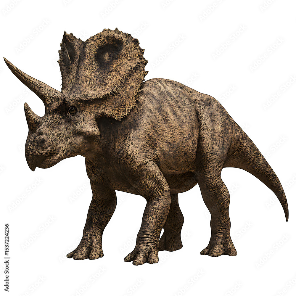 Fototapeta premium Detailed Triceratops Dinosaur Illustration