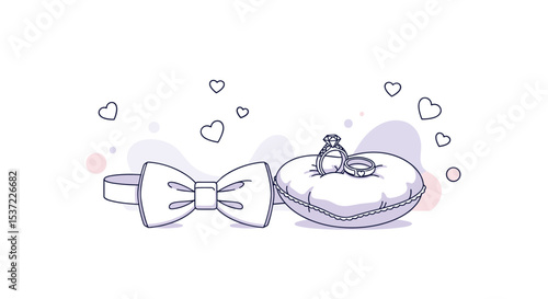 Celebrate Love A Simple Wedding Ceremony With Hearts Around