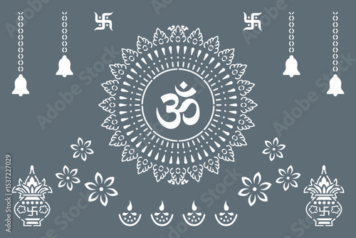 Om Jali design, Om cnc cut jali, corian jali for Temple Mandir door Window etc.