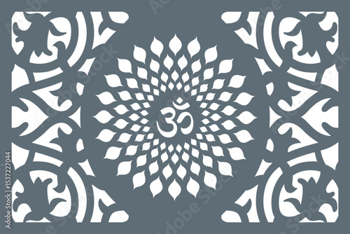 Om Jali design, Om cnc cut jali, corian jali for Temple Mandir door Window etc.