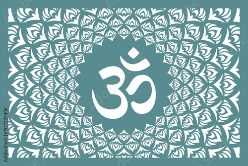 Om Jali design, Om cnc cut jali, corian jali for Temple Mandir door Window etc.
