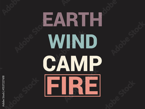 Wallpaper Mural Earth wind campfire campfire life T shirt vector Torontodigital.ca