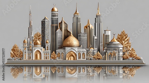 Urban skyline with global architectural styles high resolution pictures